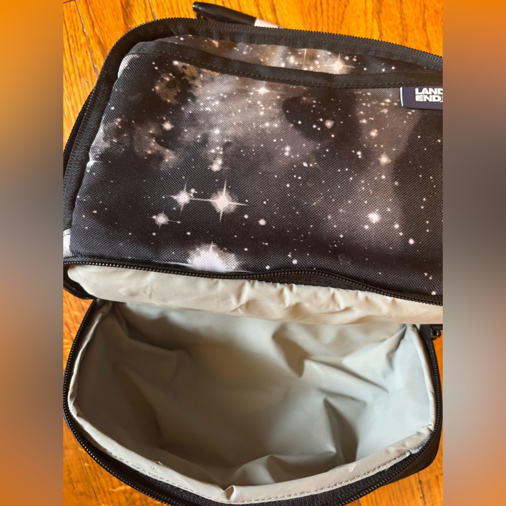 Lands' End Black Starry Men's Bag - Picture 4 of 7